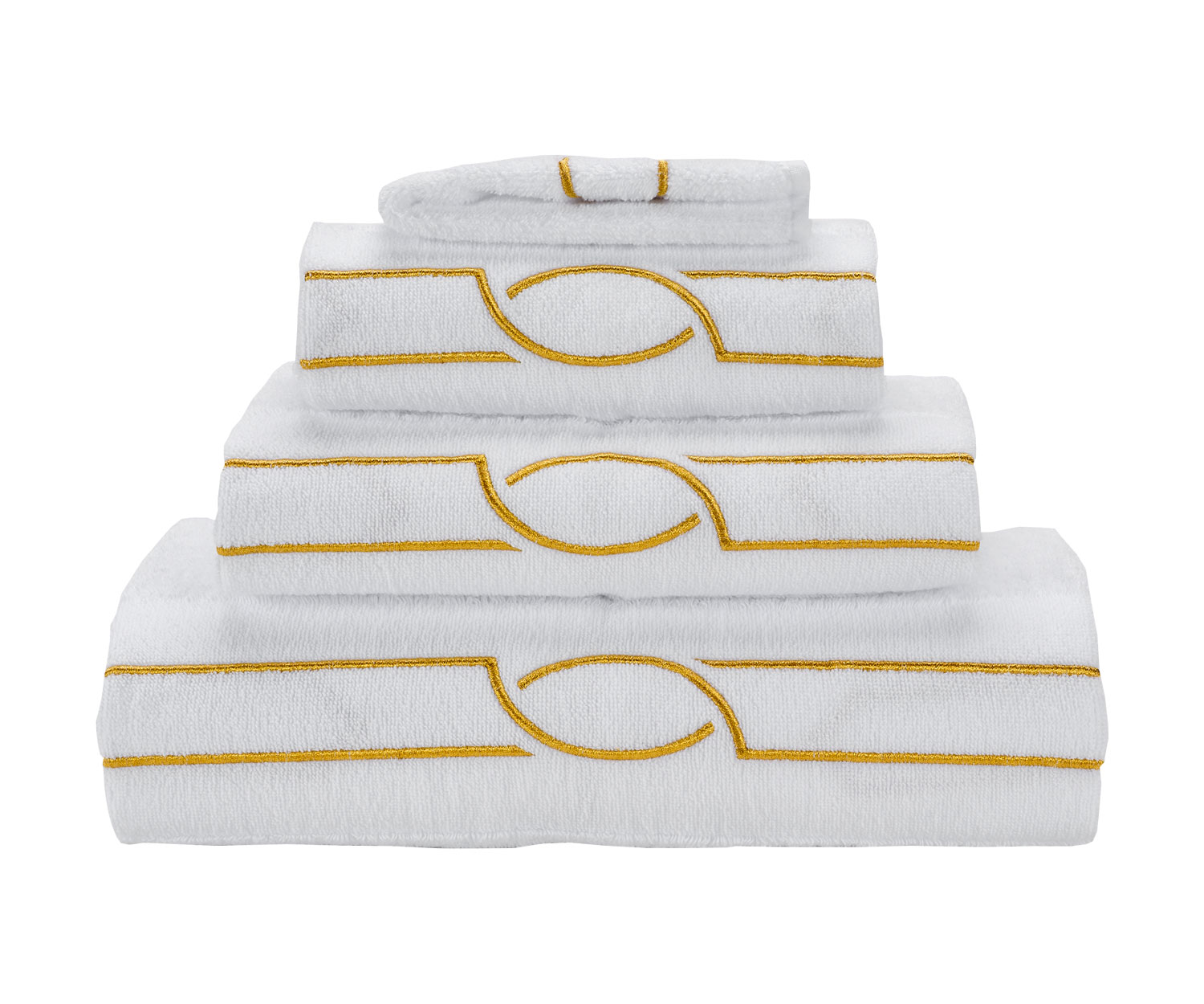 Abyss CLUNY Towels⎮550g blanco con oro