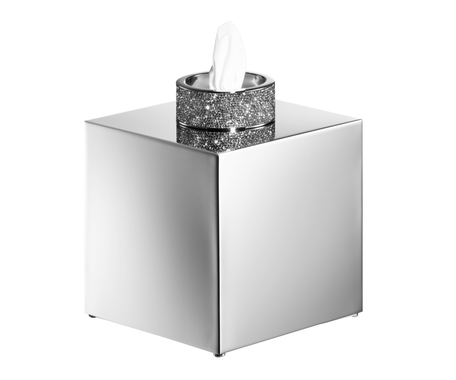 Decor_Walther_Rocks_Tissue_Box_0934400_Chrome Decor Walther ROCKS tissue box chrome