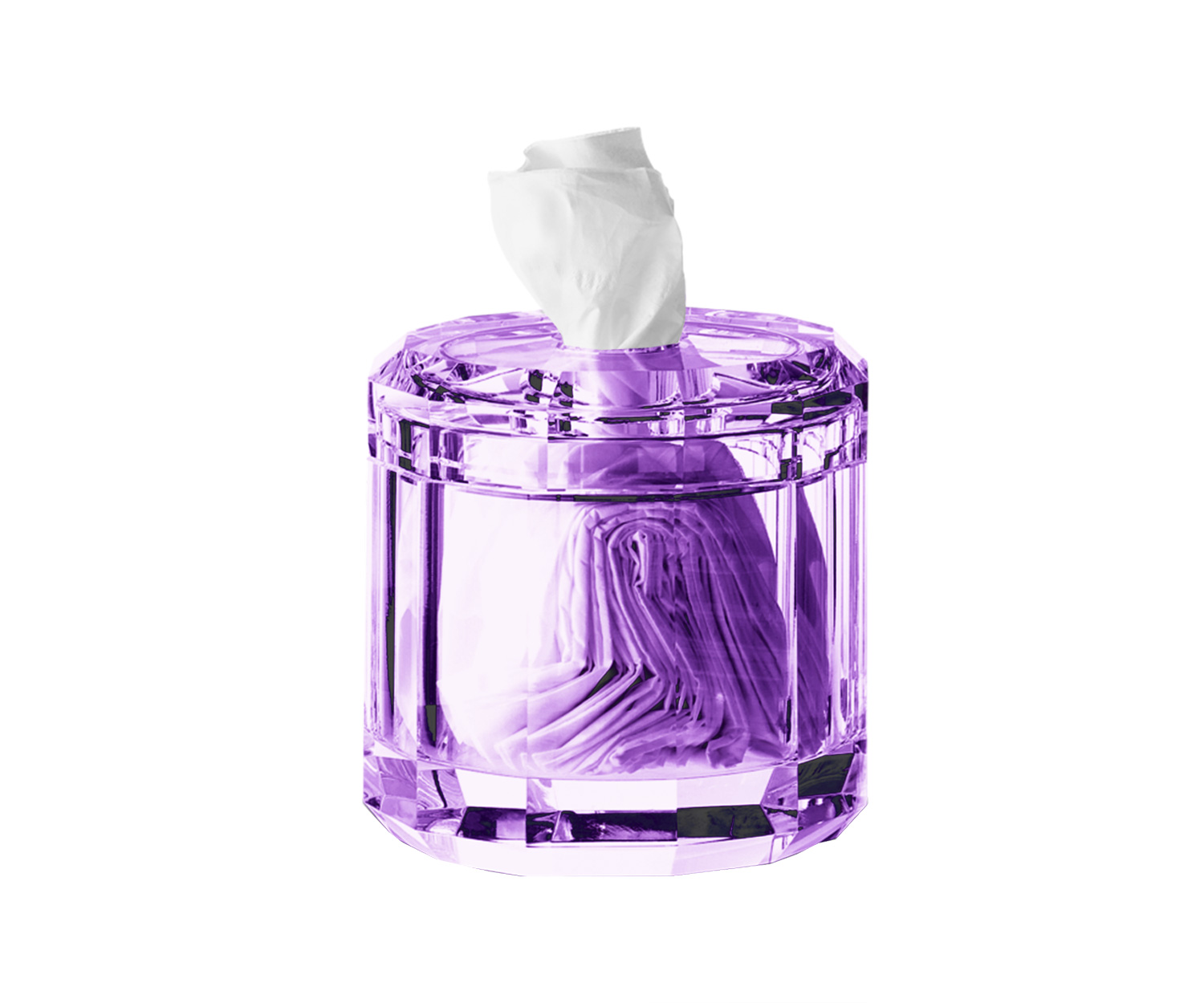 Decor_Walther_Papiertuchbox_Kristall_violet Caja de pañuelos KRISTALL de DECOR WALTHER en 6 colores