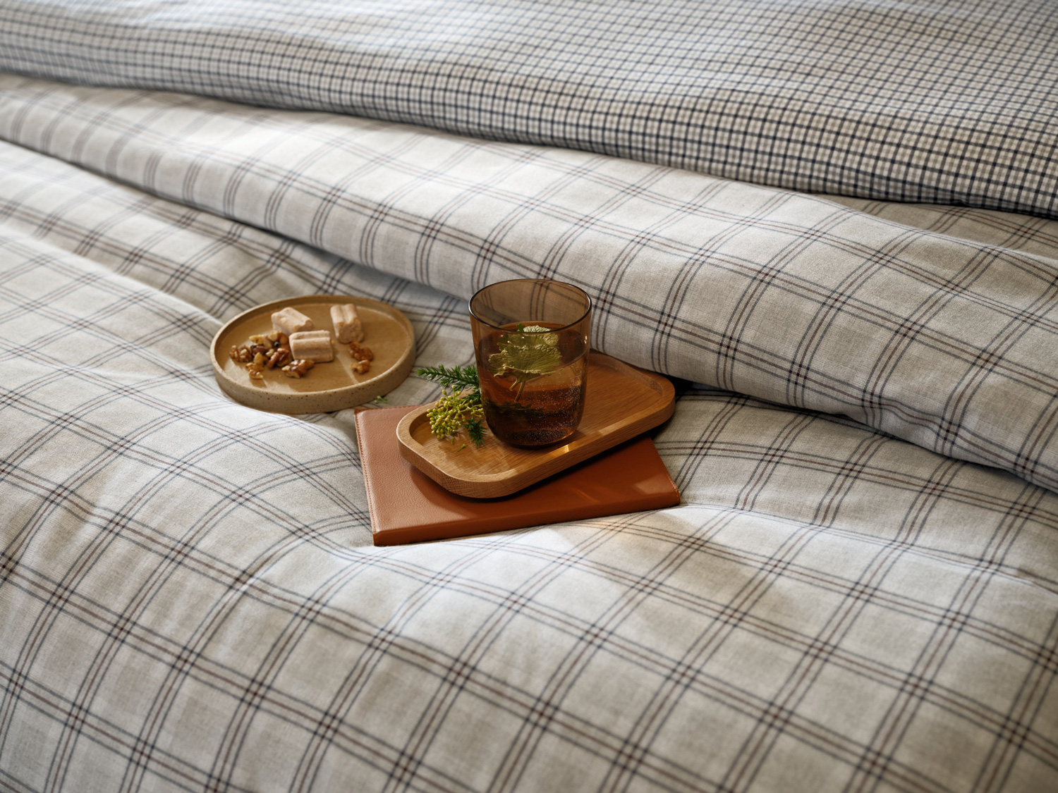 Schlossberg SERINA col. bleu – exclusiva ropa de cama de franela para el invierno
