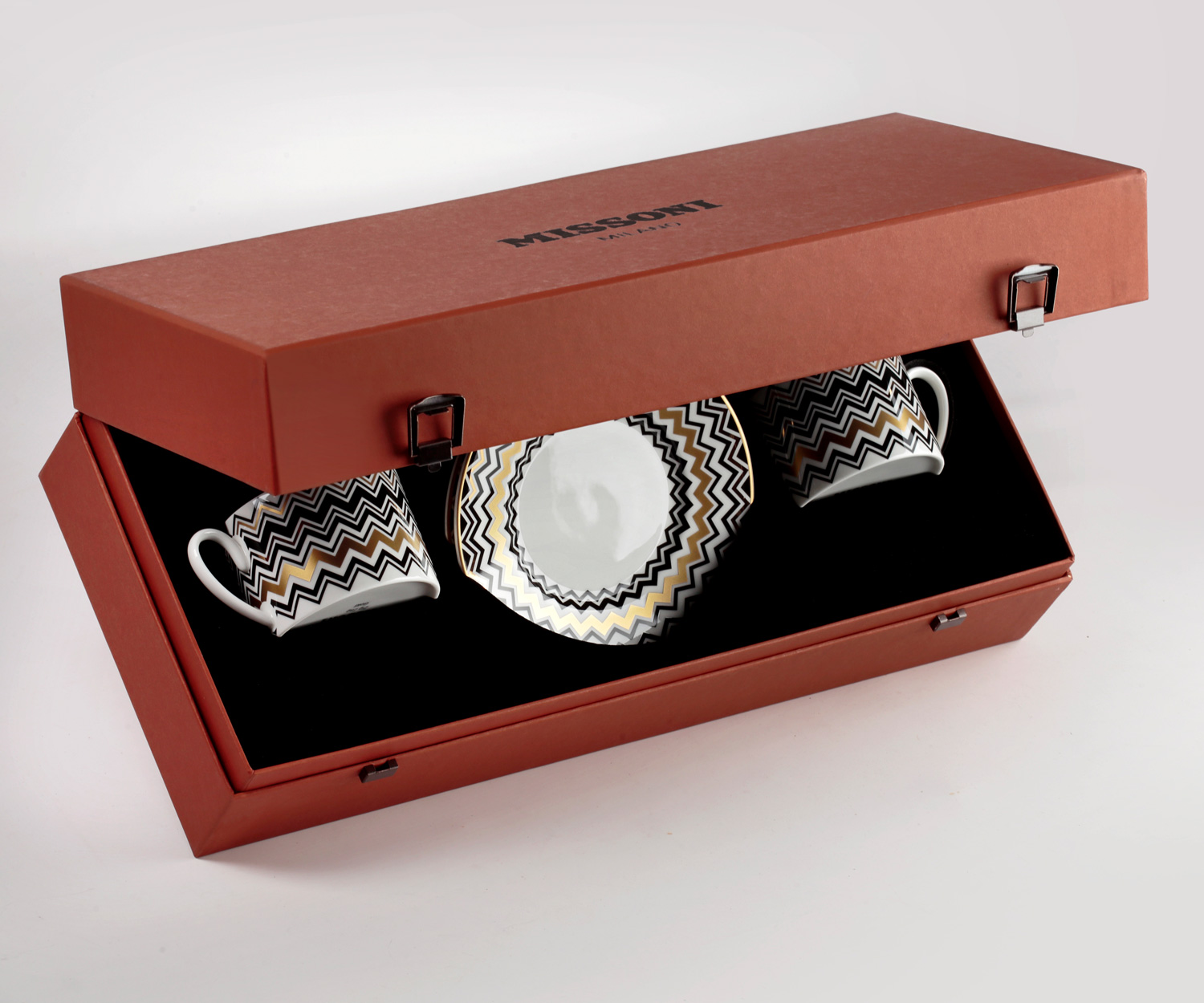 Missoni-ML-Zig-Zag-Gold_Luxury-Box-Set-2-pcs-tea-kaffee-cups Missoni Zig Zag tazas doradas de té juego de 2 en caja de regalo