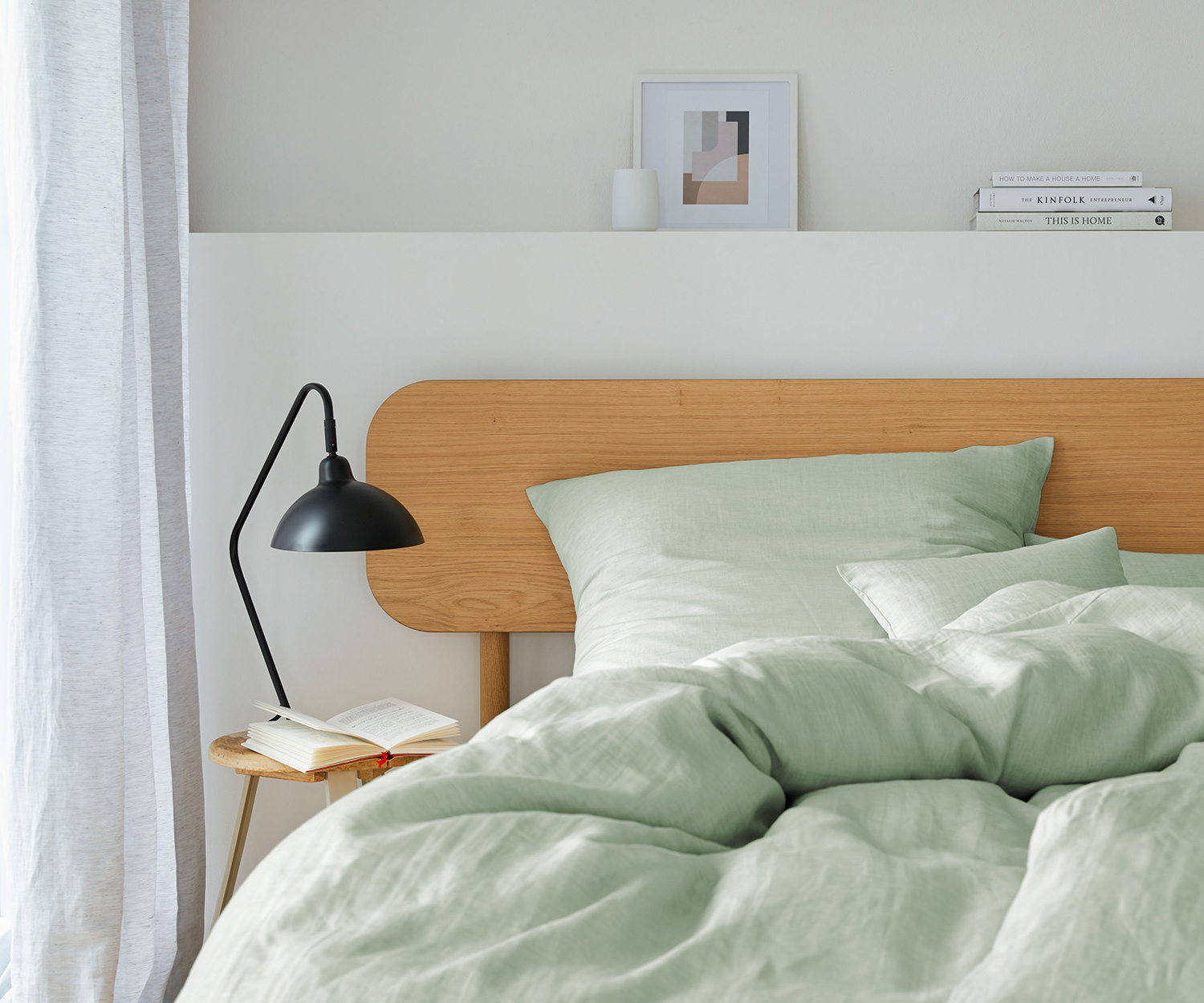 7038-14-Freistellung Elegante BREEZE Bettwäsche Halbleinen - Pistazie