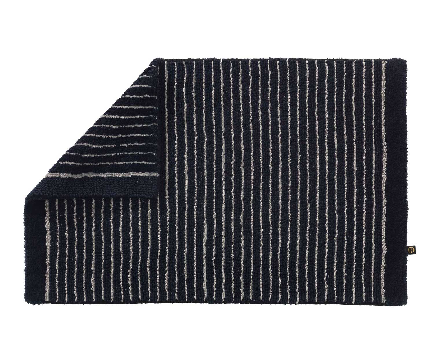 Rhomtuft-Badteppich-LIN-1160-schwarz-natur Alfombra de baño LIN de Rhomtuft - 3 colores