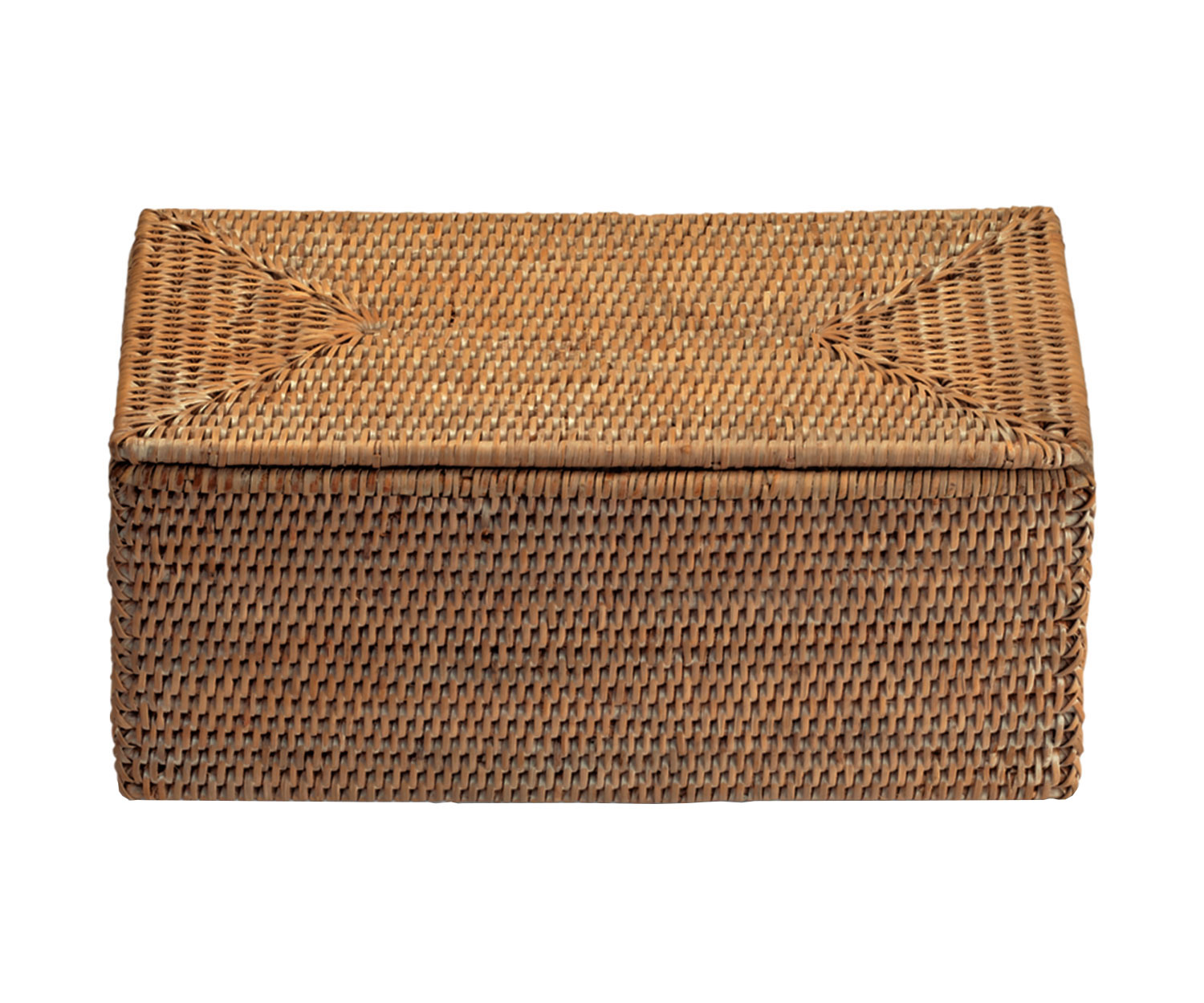 DECOR WALTHER multi-purpose box - rattan dark-coloured