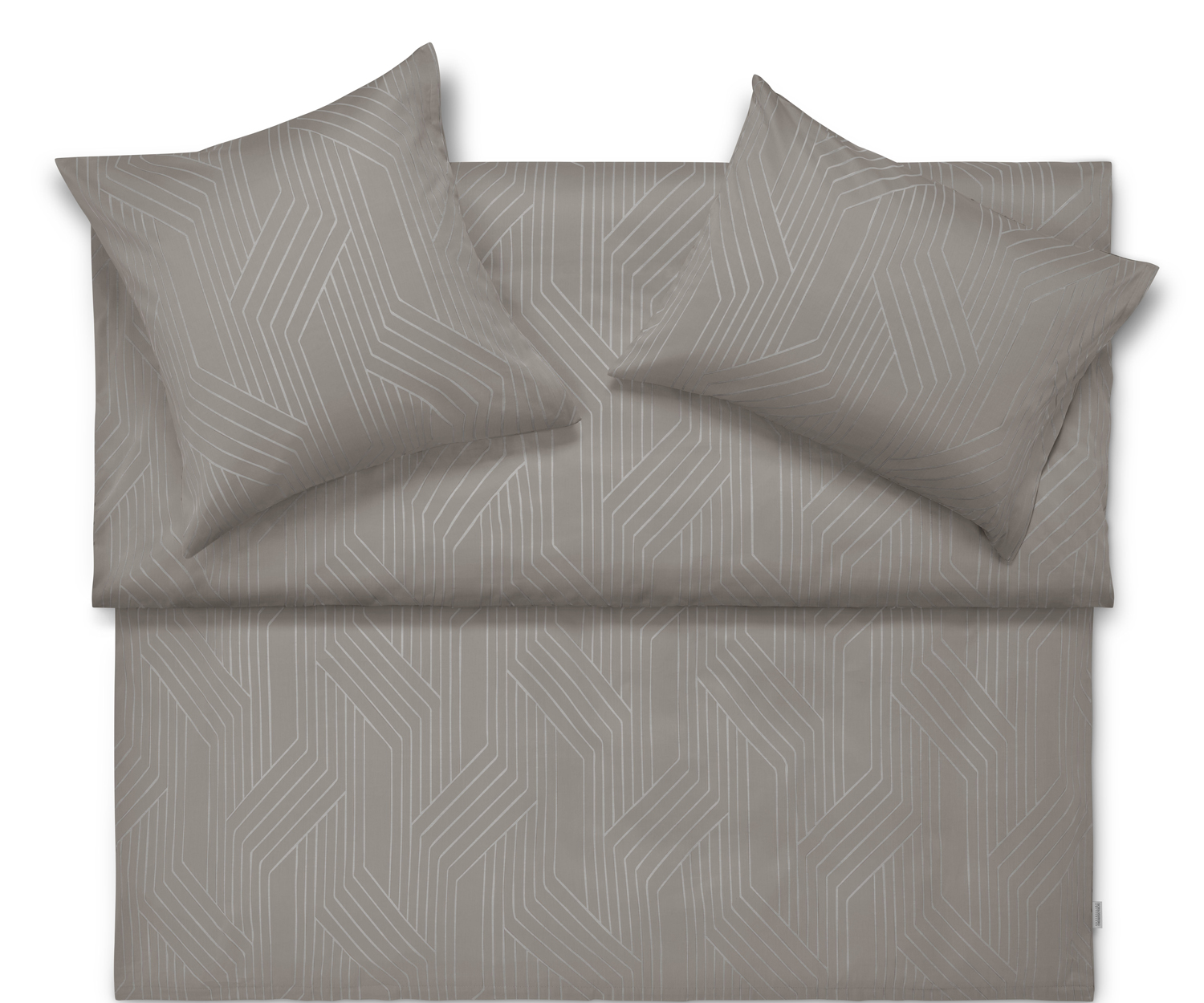 Schlossberg ENNIO col. graphit – elegante ropa de cama de algodón Jacquard