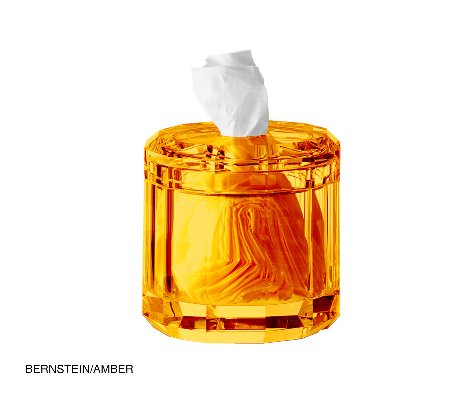 Caja de pañuelos KRISTALL de DECOR WALTHER col. Amber