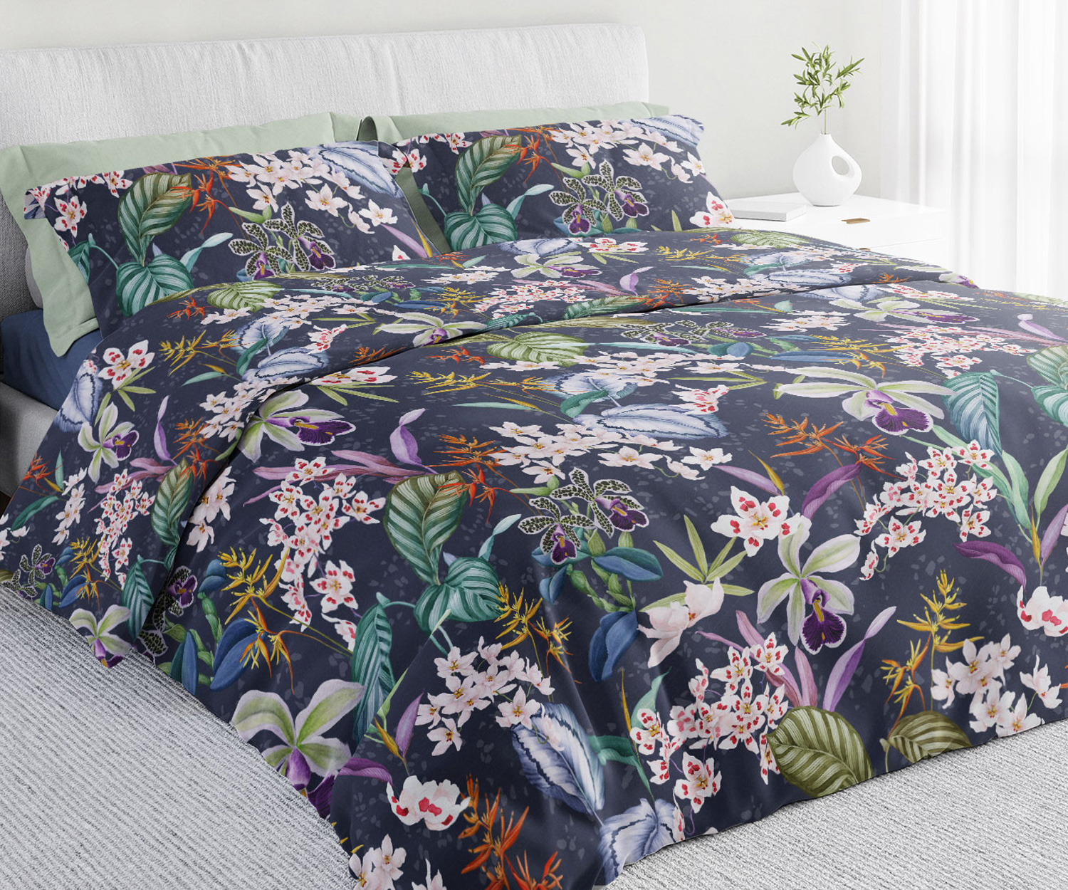 Schlossberg Bed Linen KAIRI BLEU Satin