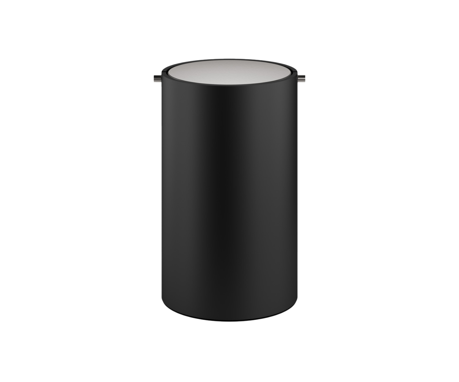 Decor Walther BLACK STONE waste bin black/stainless steel matt