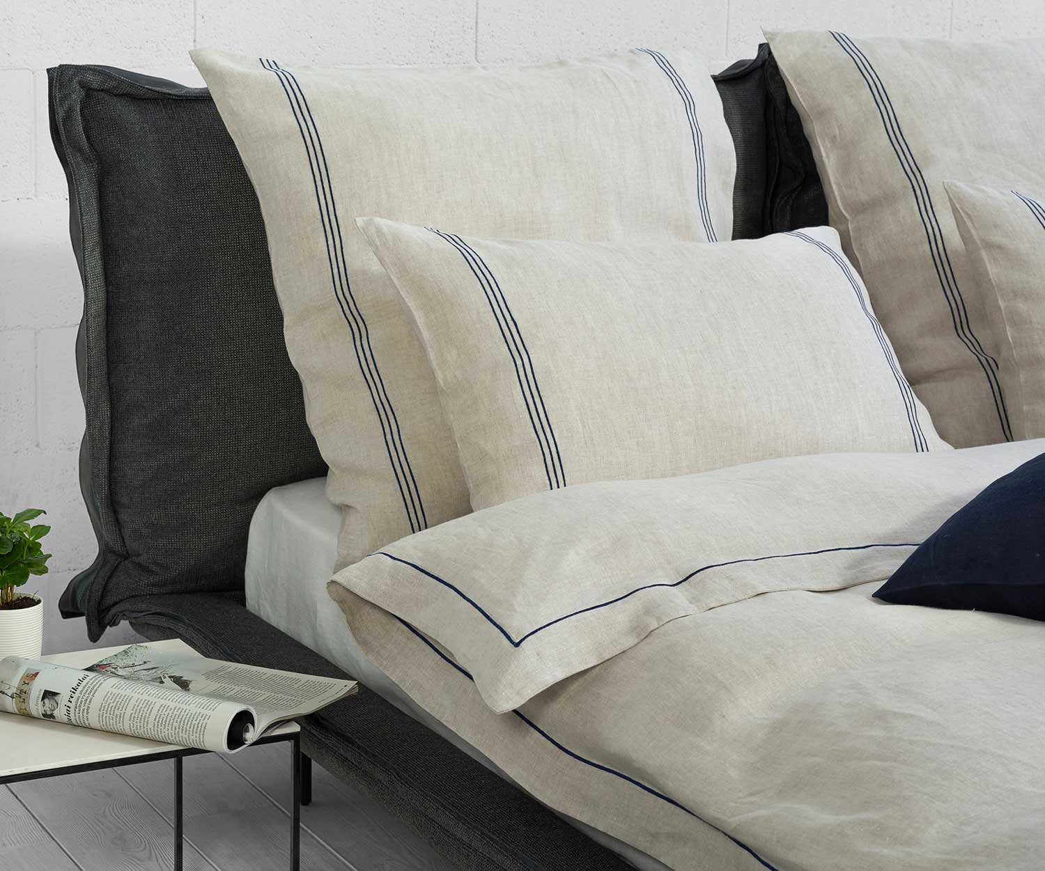 Genix bed linen CYANO - Linen