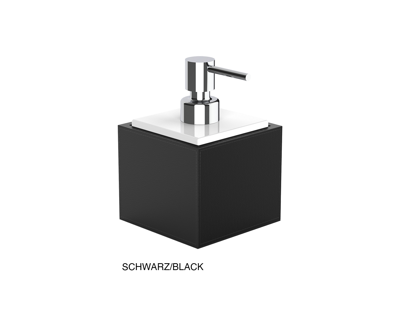 Decor_Walther_Brownie_Seifenspender_0937160_black_white_chrome Decor Walther BROWNIE Seifenspender schwarz