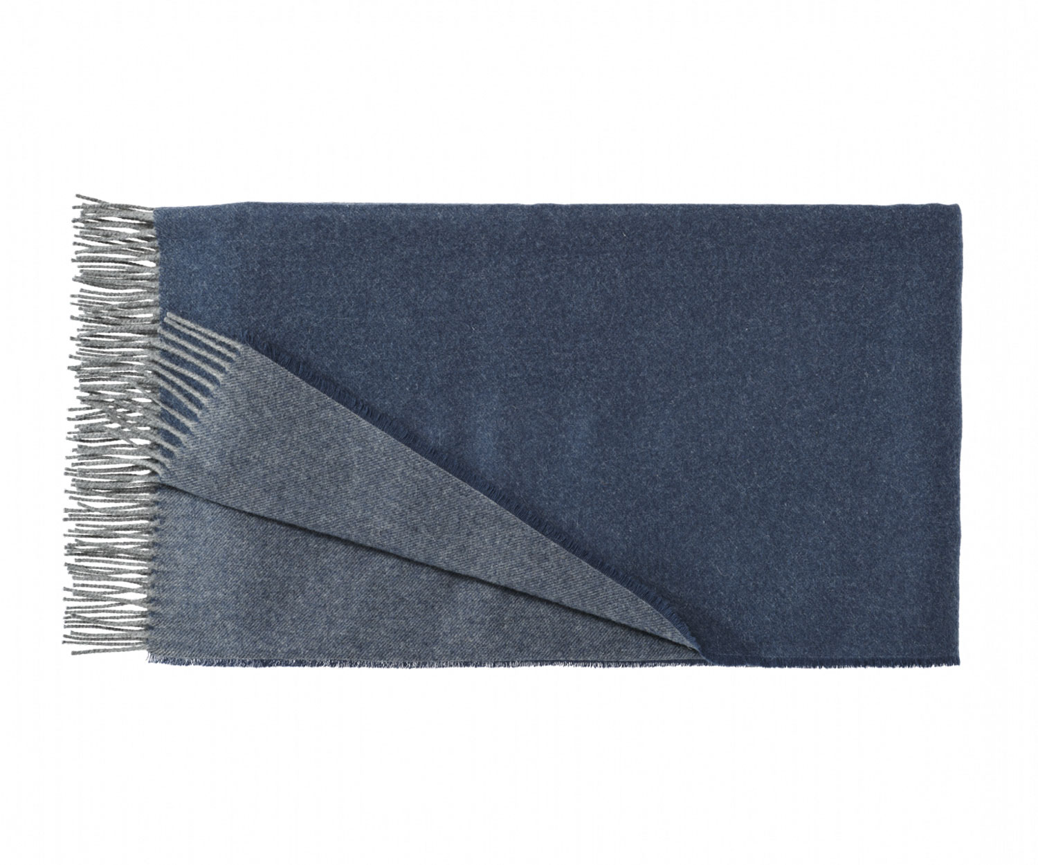 Plaid de cachemira ASPEN DARK BLUE/GREY col. 861 