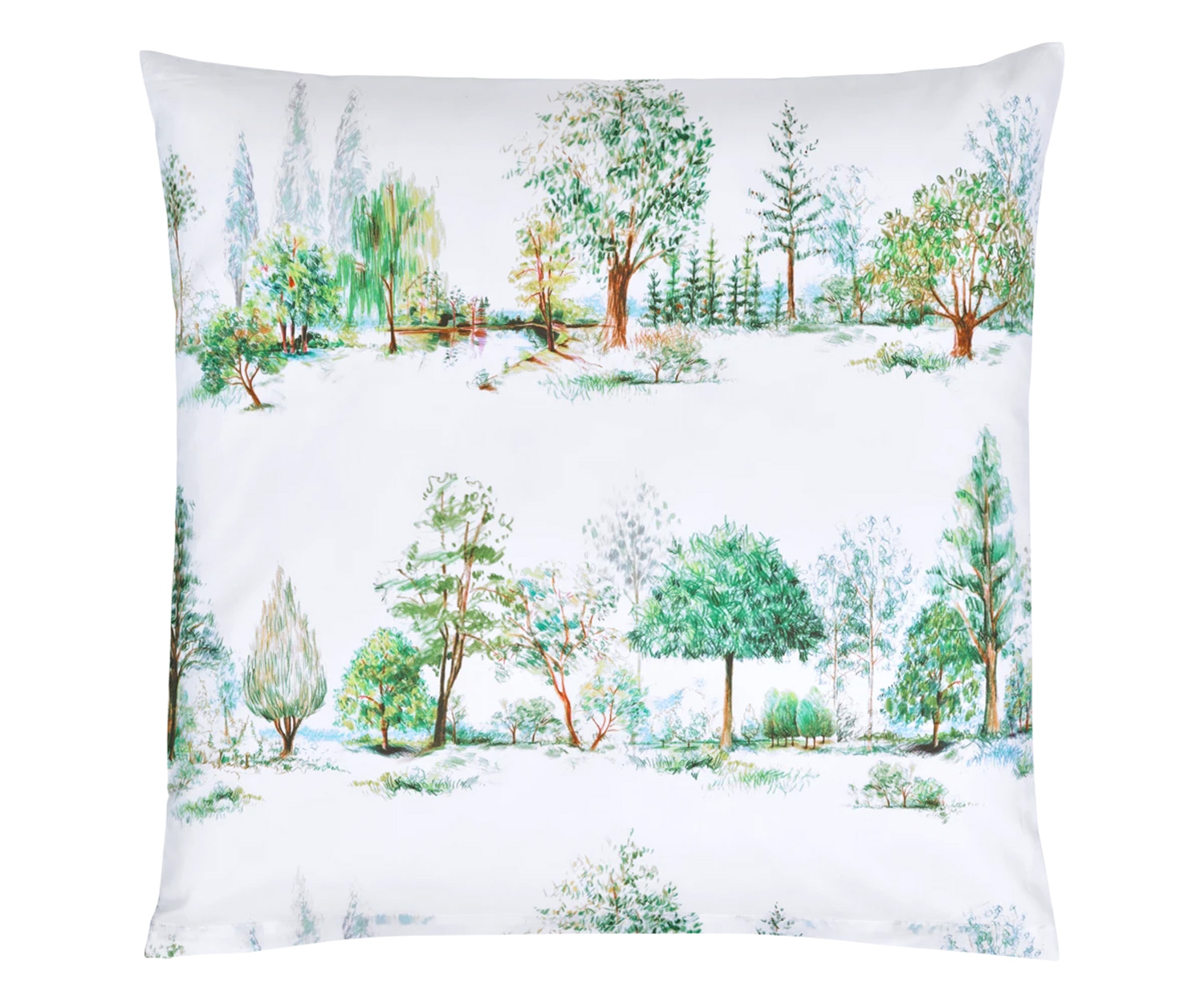 Fischbacher-Bettwaesche-Trees-kissenanzug Fischbacher Ropa de cama TREES de satén