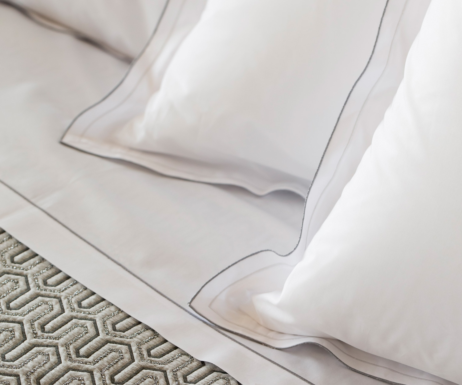 CDL-AREO-match AREO - Perkal Bettwäsche mit zwei farbigen Biesen