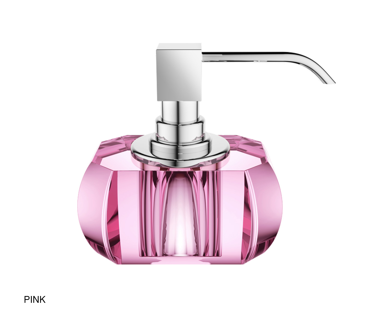 Decor Walther KRISTALL soap dispenser pink/chrome