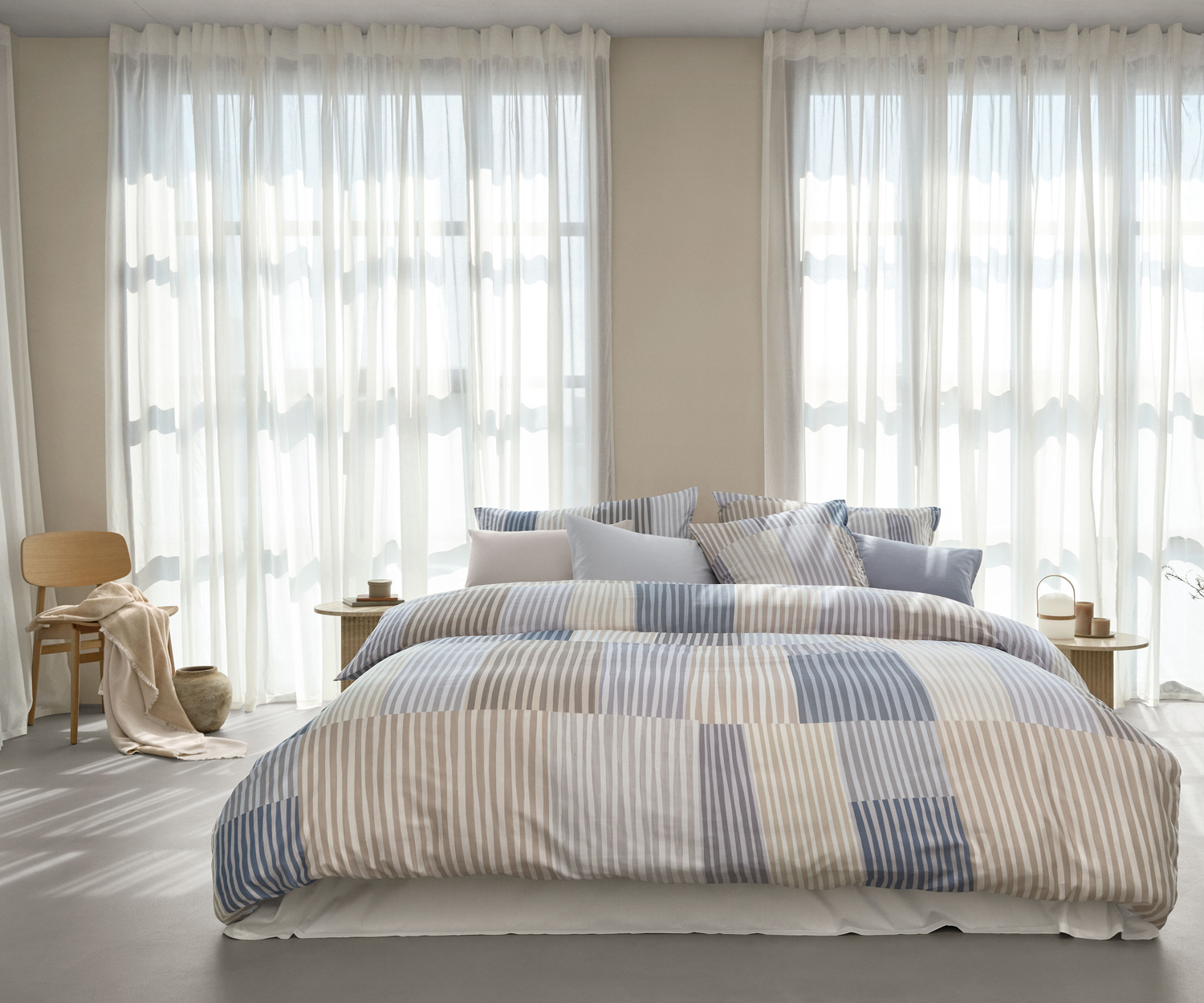 Schlossberg MELVIN beige bed linen Satin