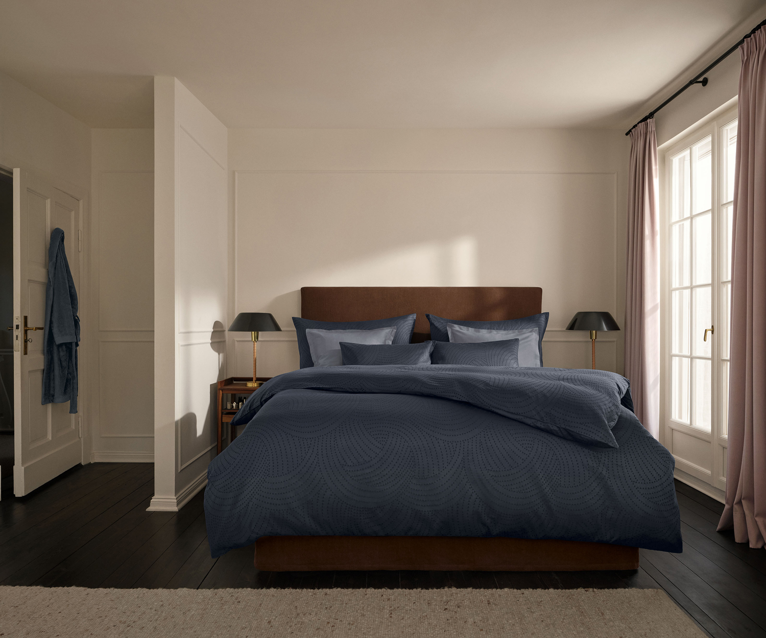 Schlossberg bed linen YAEL bleu Jacquard Deluxe