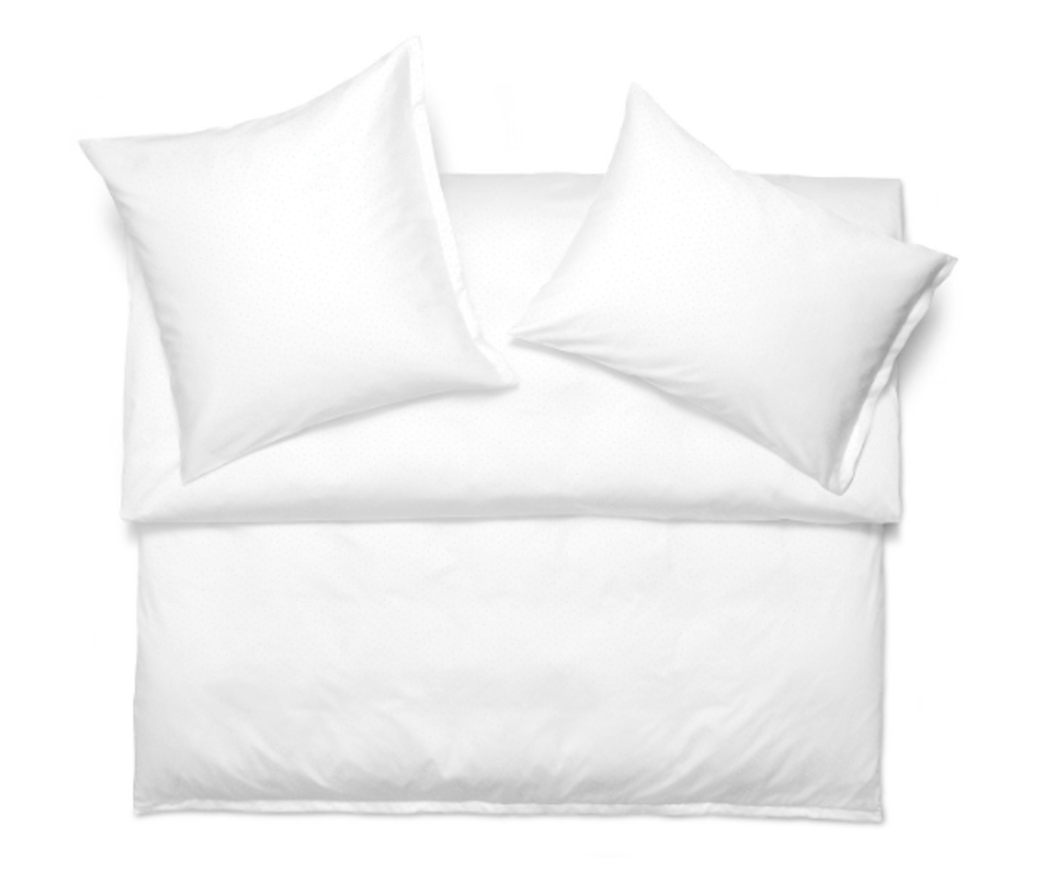 Schlossberg-bettwaesche-schweiz-Puntino-blanc  Schlossberg bed linen PUNTINO BLANC - Sateen
