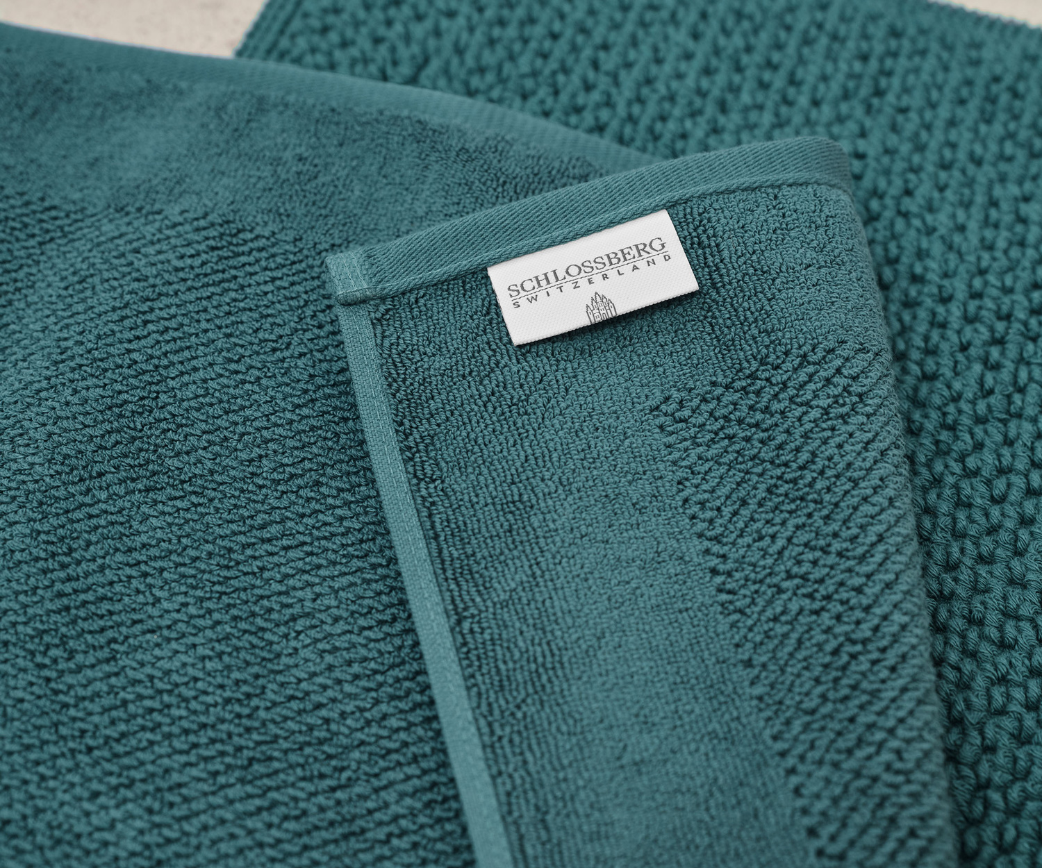 Alfombra de baño NOVA de Schlossberg col. teal Alfombra de baño NOVA de Schlossberg col. teal