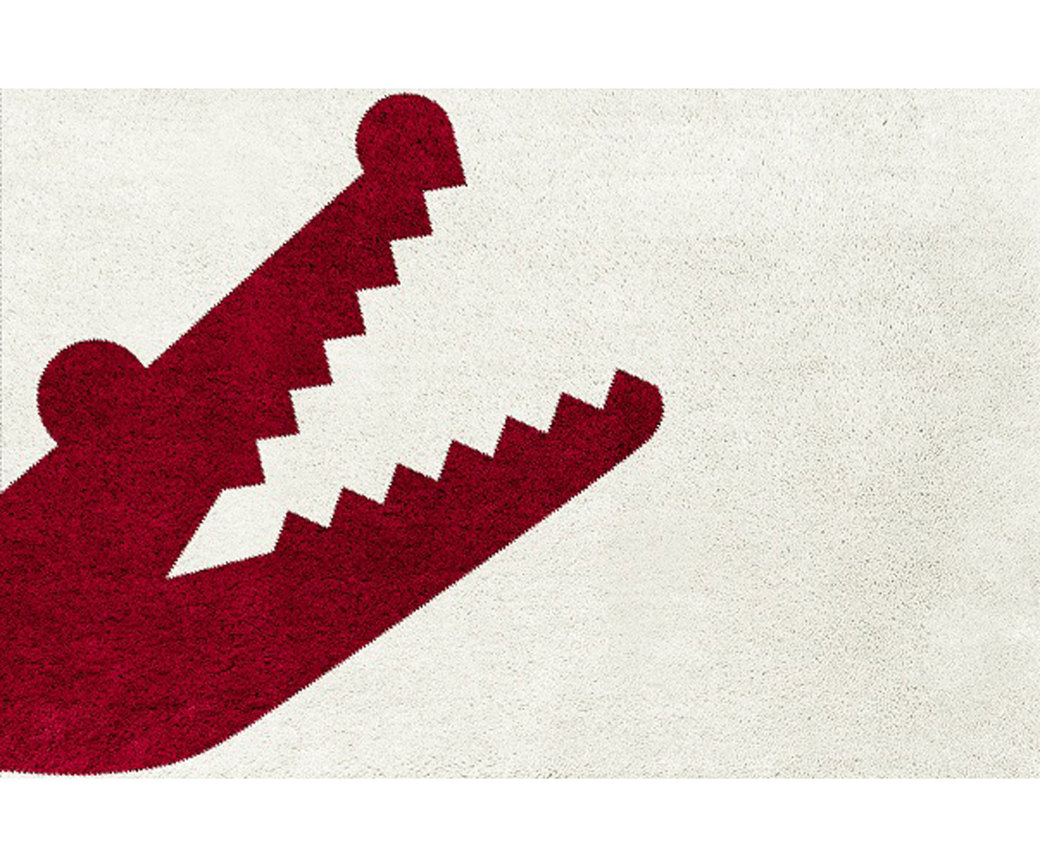 Rhomtuft-Badteppich-Croc-1213-ercu-kardinal CROC ecru/cardinal col 1213