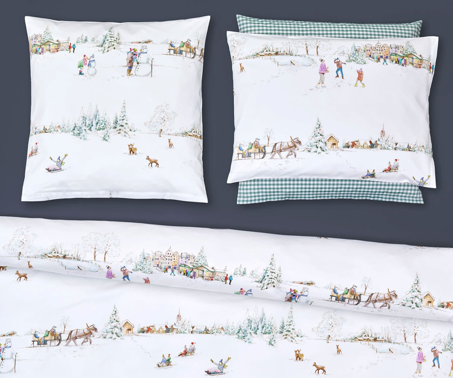 Fischbacher_Bettwaesche_Set_Winterwonderland Fischbacher WINTERWONDERLAND Ropa de cama de Satén