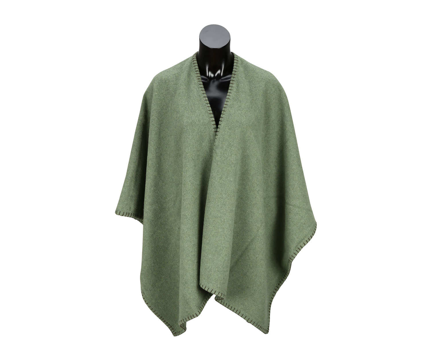 Poncho y Bufanda HUTTWIL green de Eskimo - Lana merina