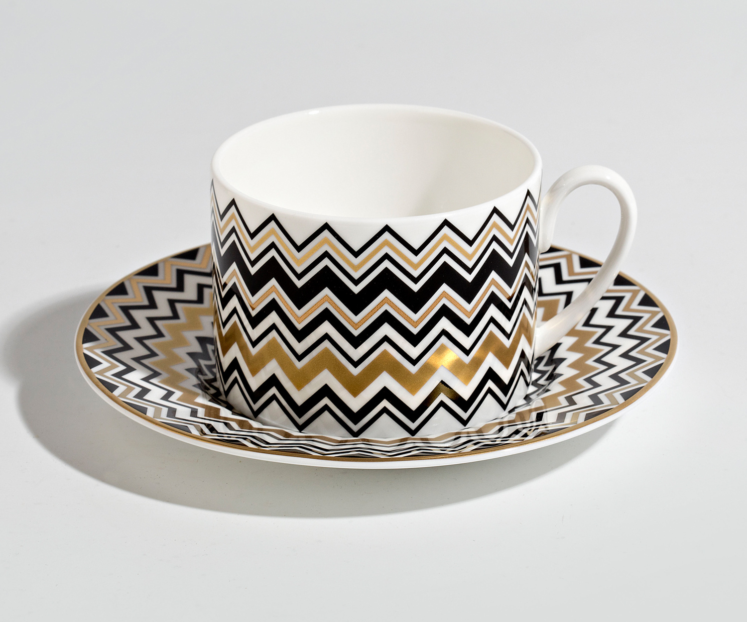 Missoni Zig Zag gold tea cup