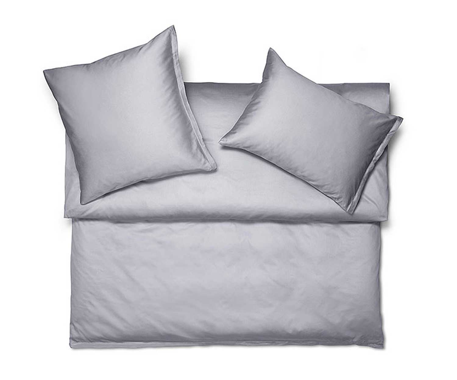 Satin-acier Schlossberg bed linen JERSEY ROYAL ACIER