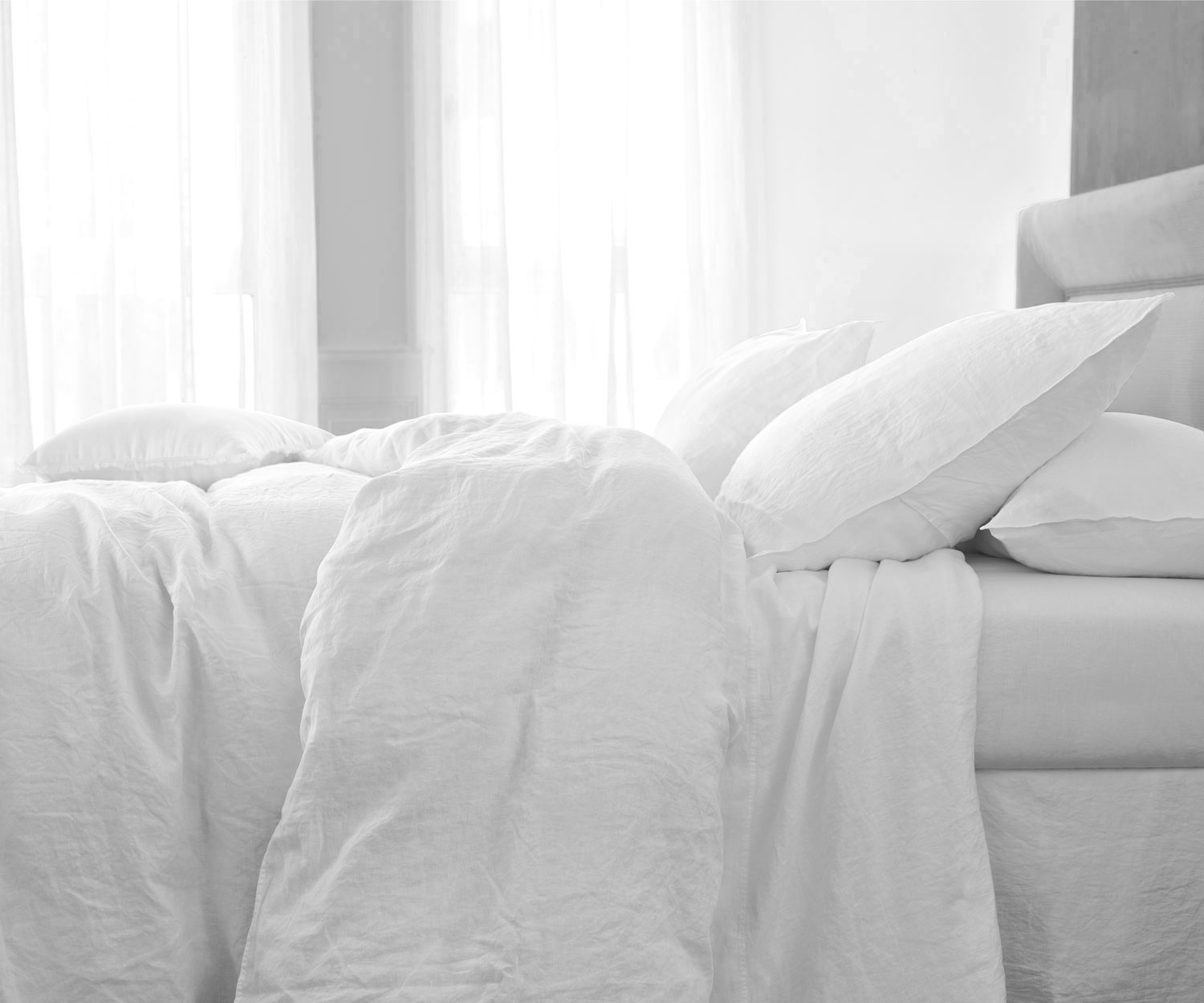 Yves Delorme ORIGINEL linen bedding col. blanc