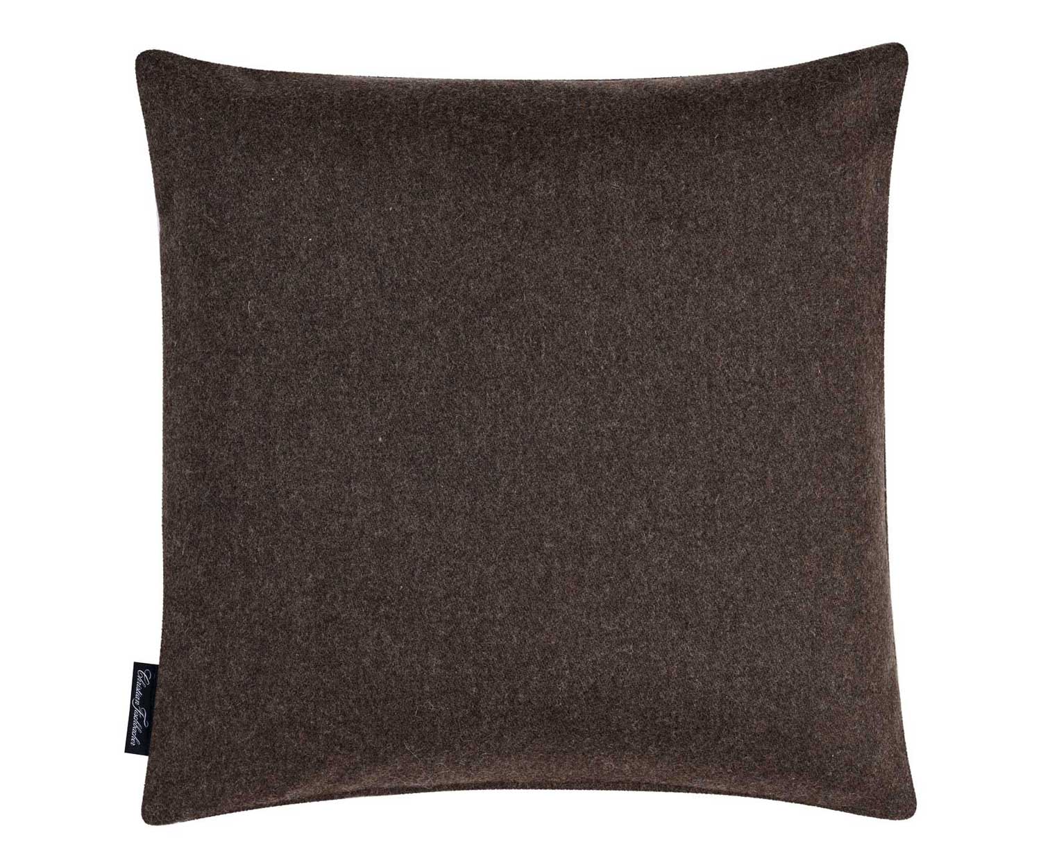 Cojín decorativo BENU CHECK de Fischbacher col. dark brown