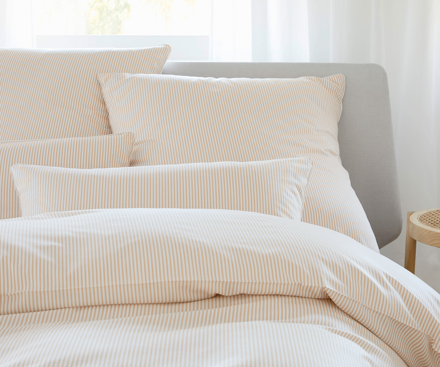 Elegante-2460-70Milieu ropa de cama HAMBURGER STREIFEN col. natural