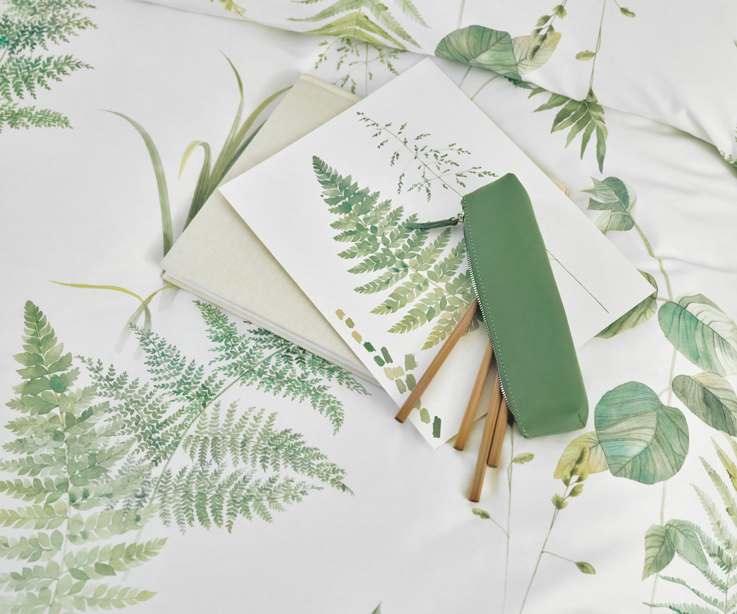 Schlossberg JARO Satin Bed Linen – Botanical Elegance in Luxury Satin