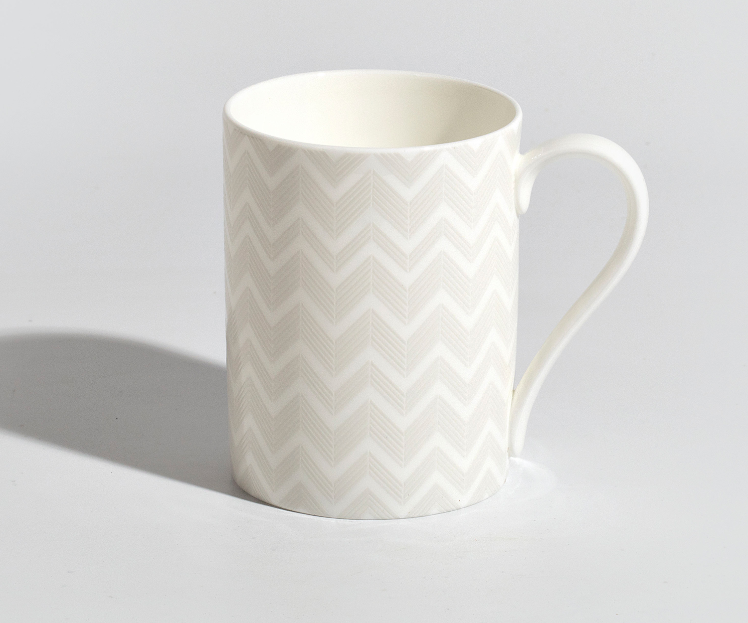Missoni-Becher-ZIG-ZAG-WHITE_Mug Missoni Zig Zag white taza con asa de porcelana