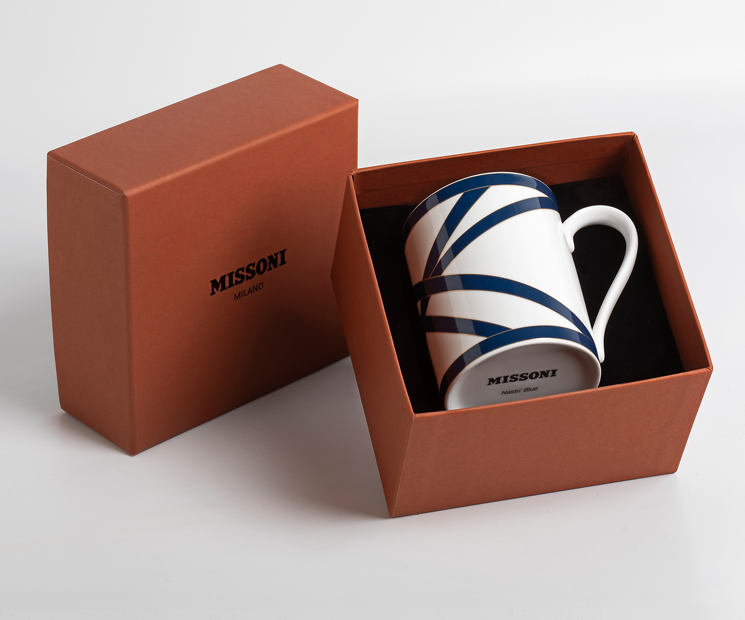 Missoni-Nastri-8 Missoni NASTRI blue Taza con asa Porcelana