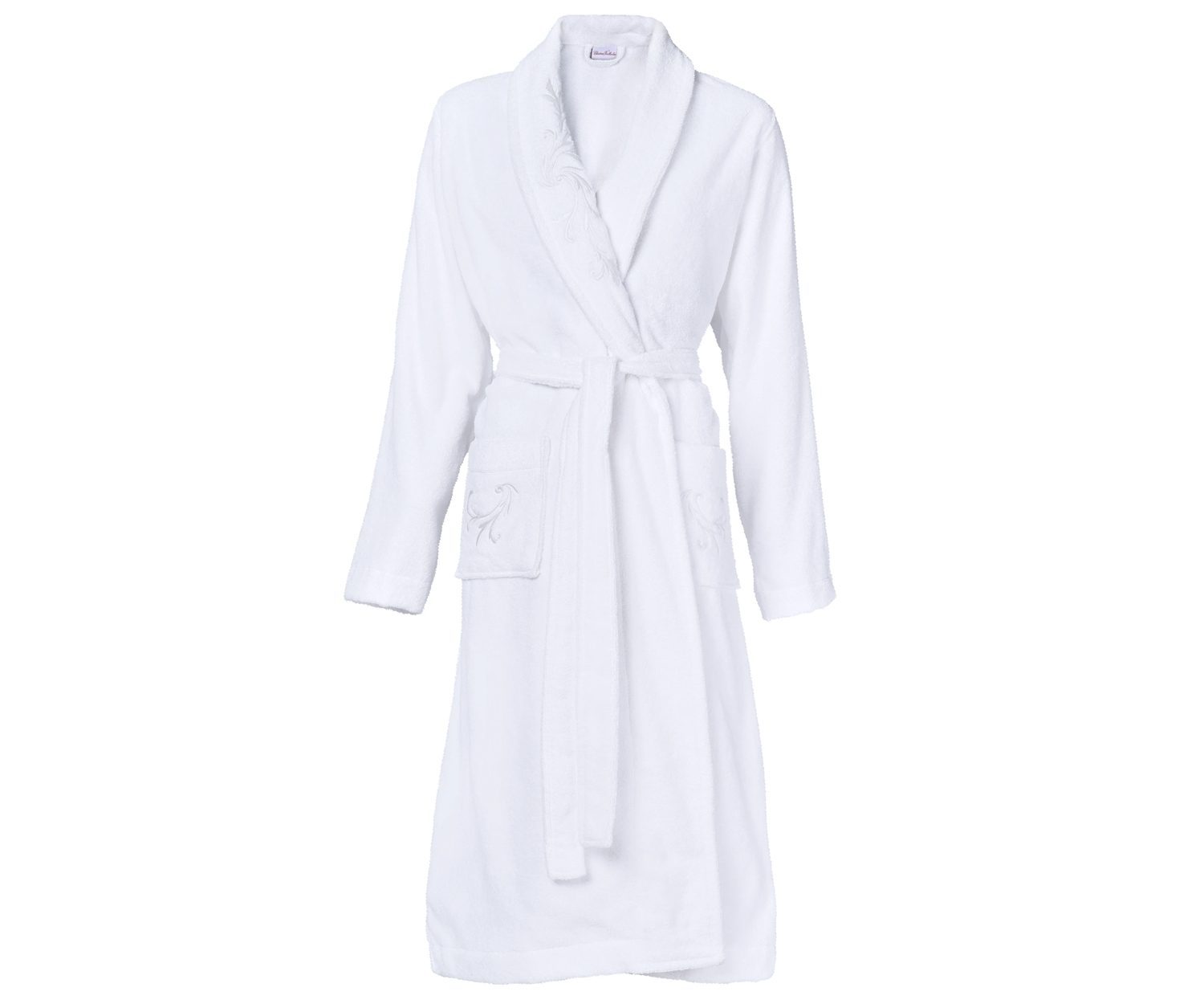 Fischbacher-Bettwaesche_Snow-Lace-Bademantel Fischbacher bath robe SNOW LACE