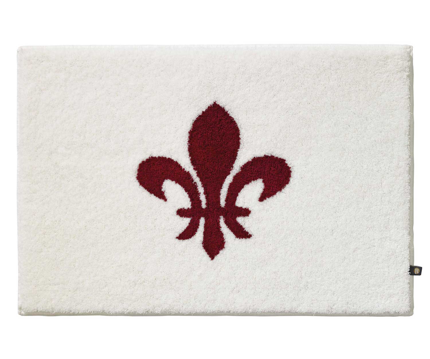 Rhomtuft-Badteppich-224-LILIE-1213-ecru-cardinal LILIE col. 1213 ecru/cardinal