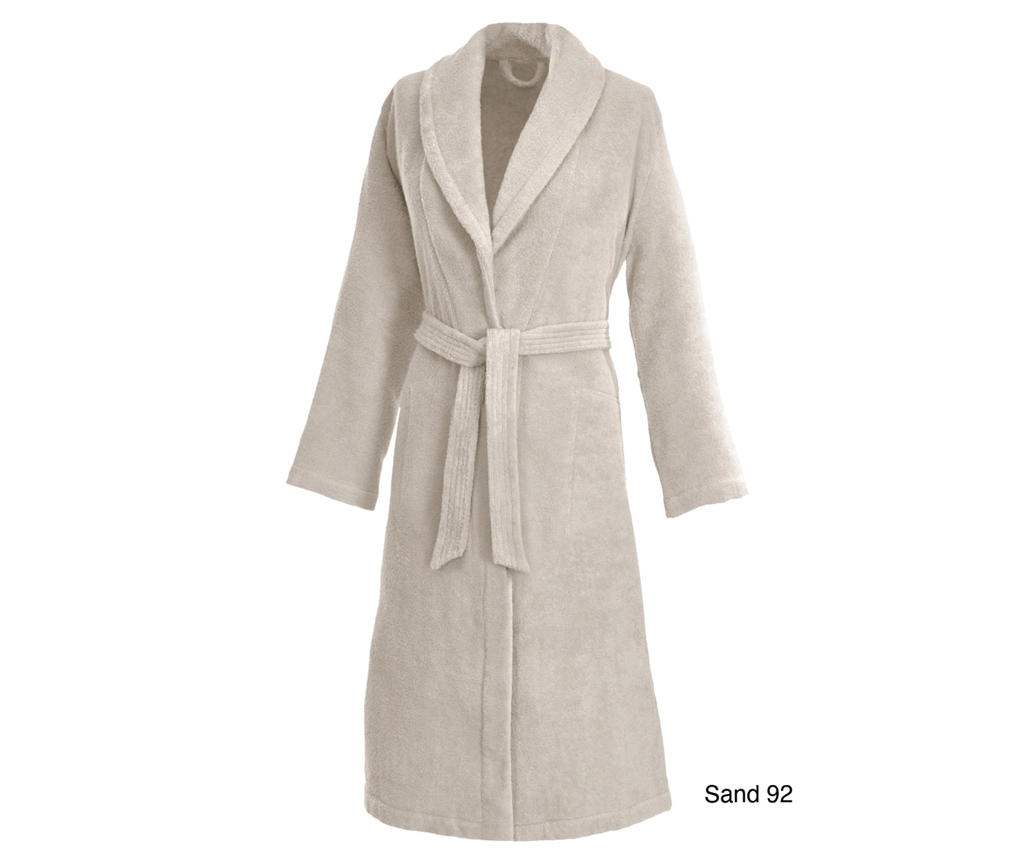 Weseta PURO bathrobe with fitted cut sand