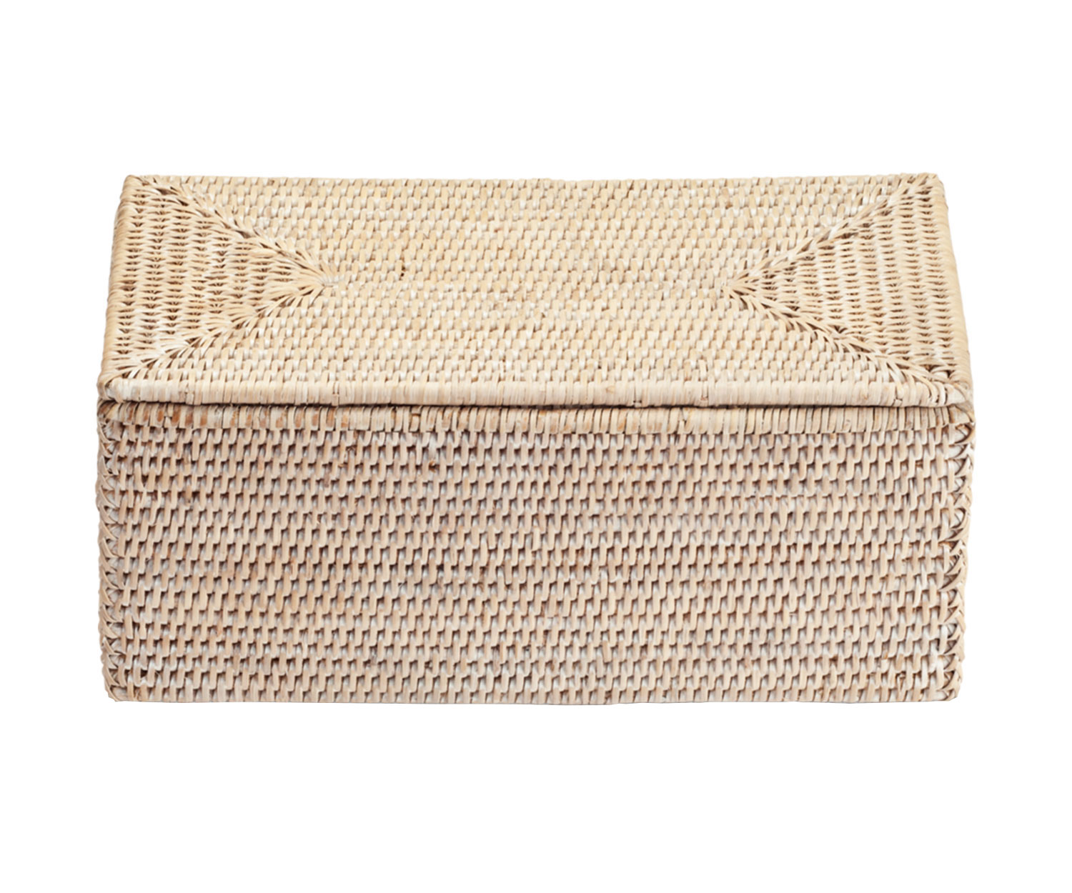 Decor-Walther-Utensilien-mit-Deckel-hell-b DECOR WALTHER multi-purpose box - rattan light-coloured
