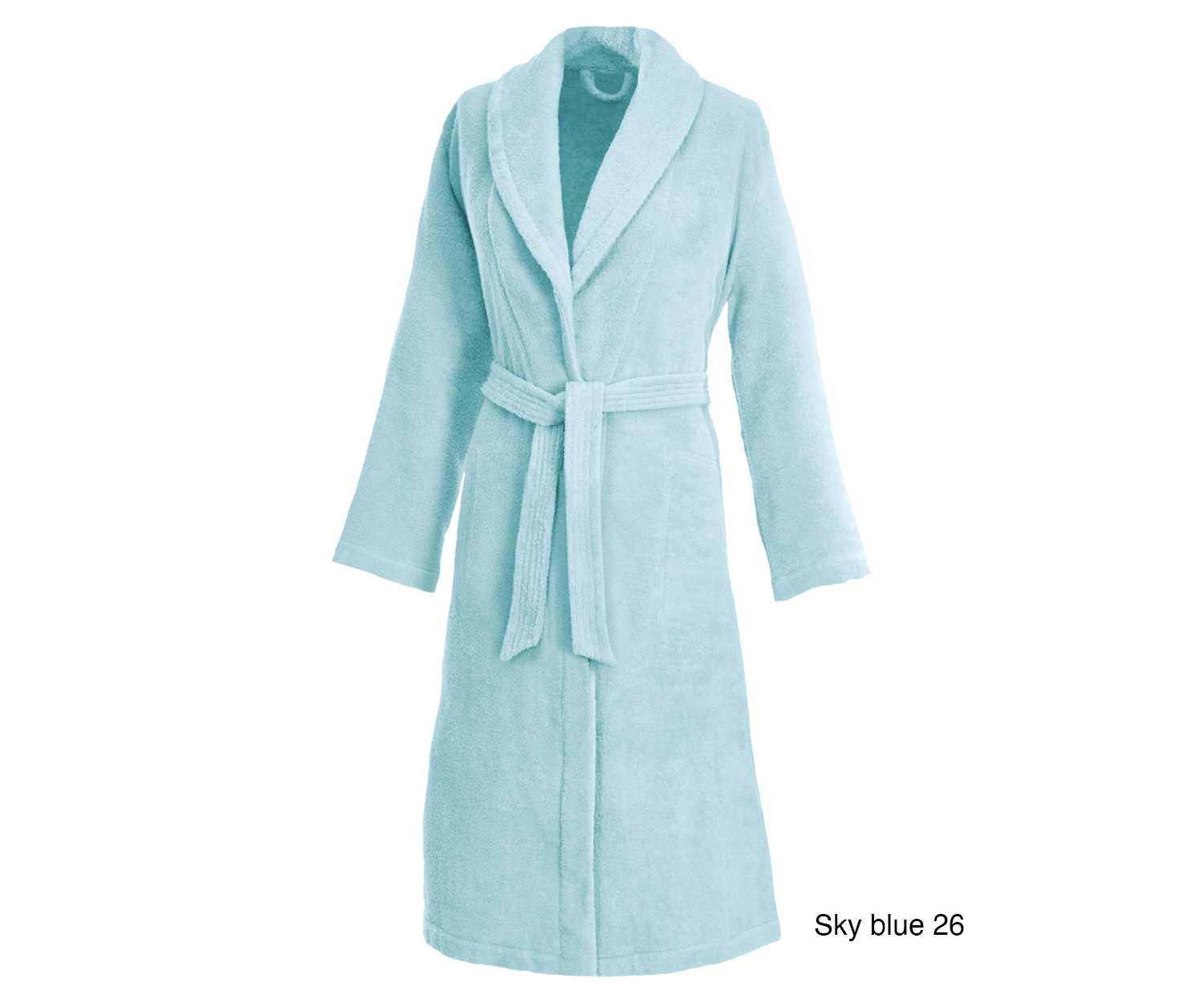 Weseta ladies bathrobe with shawl collar col. 26 sky blue