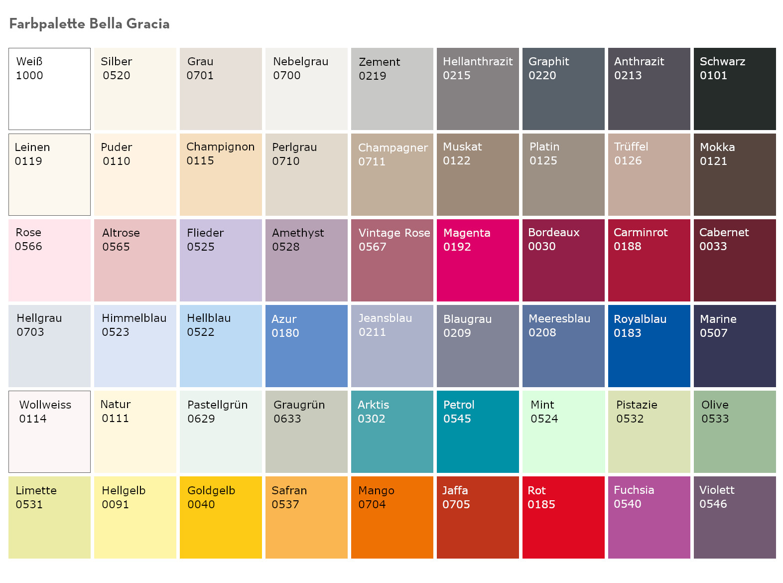 2023_Bella-Gracia_54-Farben BELLA GRACIA colores