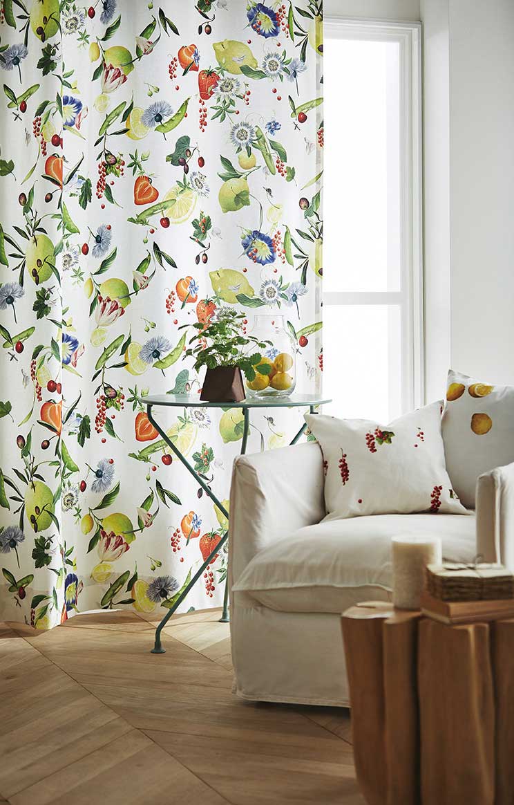 fischbacher_garden_party_14616_602_ML Tejido decorativo de la colección Garden Party OLIVE de Fischbacher