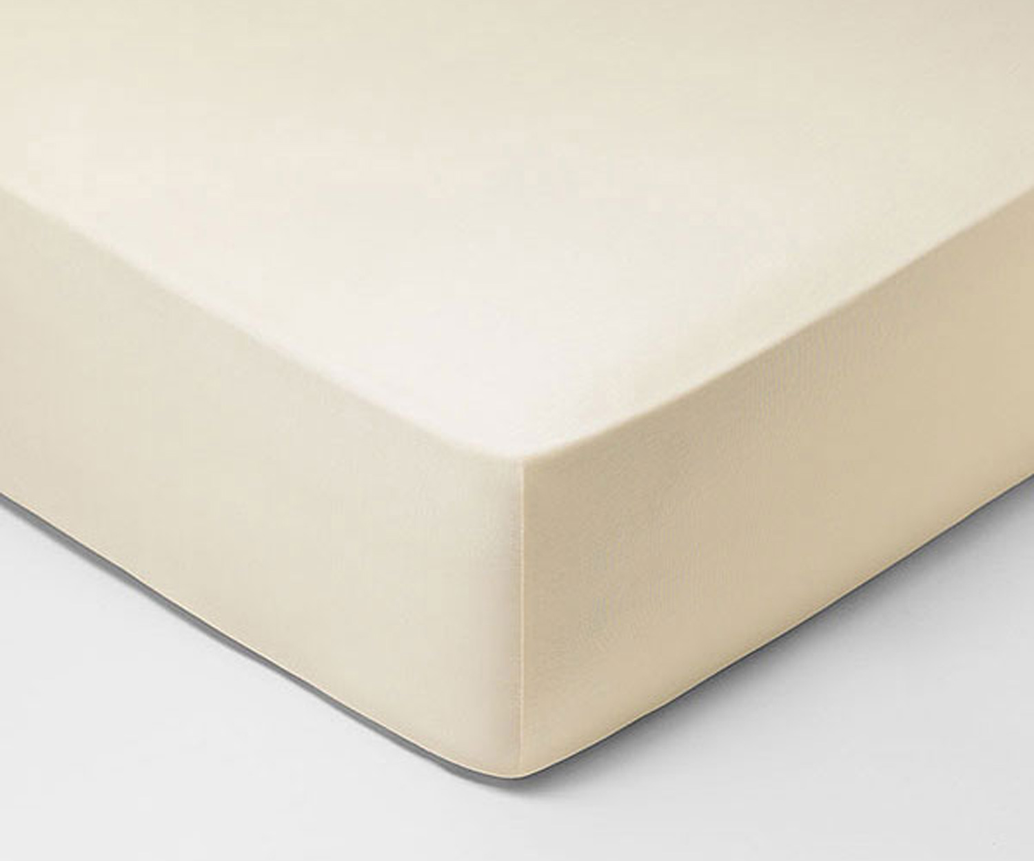 Schlossberg-Spannbettlaken-Ivoire Schlossberg SATIN UNI col. ivoire