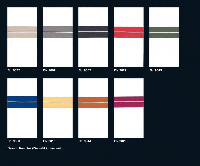 Graser NAUTILIUS bed linen - color chart