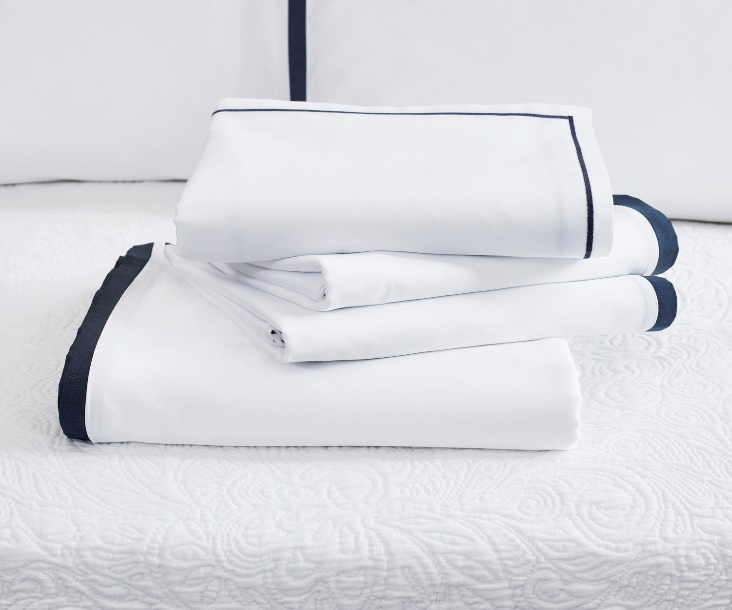 CLARK EVANS ALLEN ardoise Bed linen - Satin