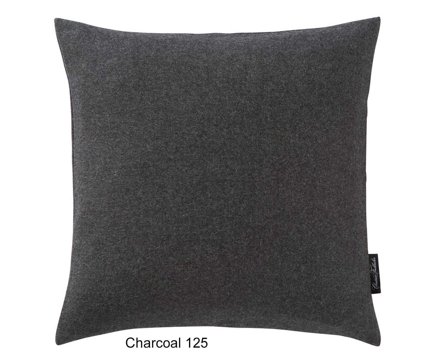 Fischbacher-Puro-Kissen-charcoal-125 Cojín decorativo PURO de Fischbacher col. 125 charcoal - Alpaca