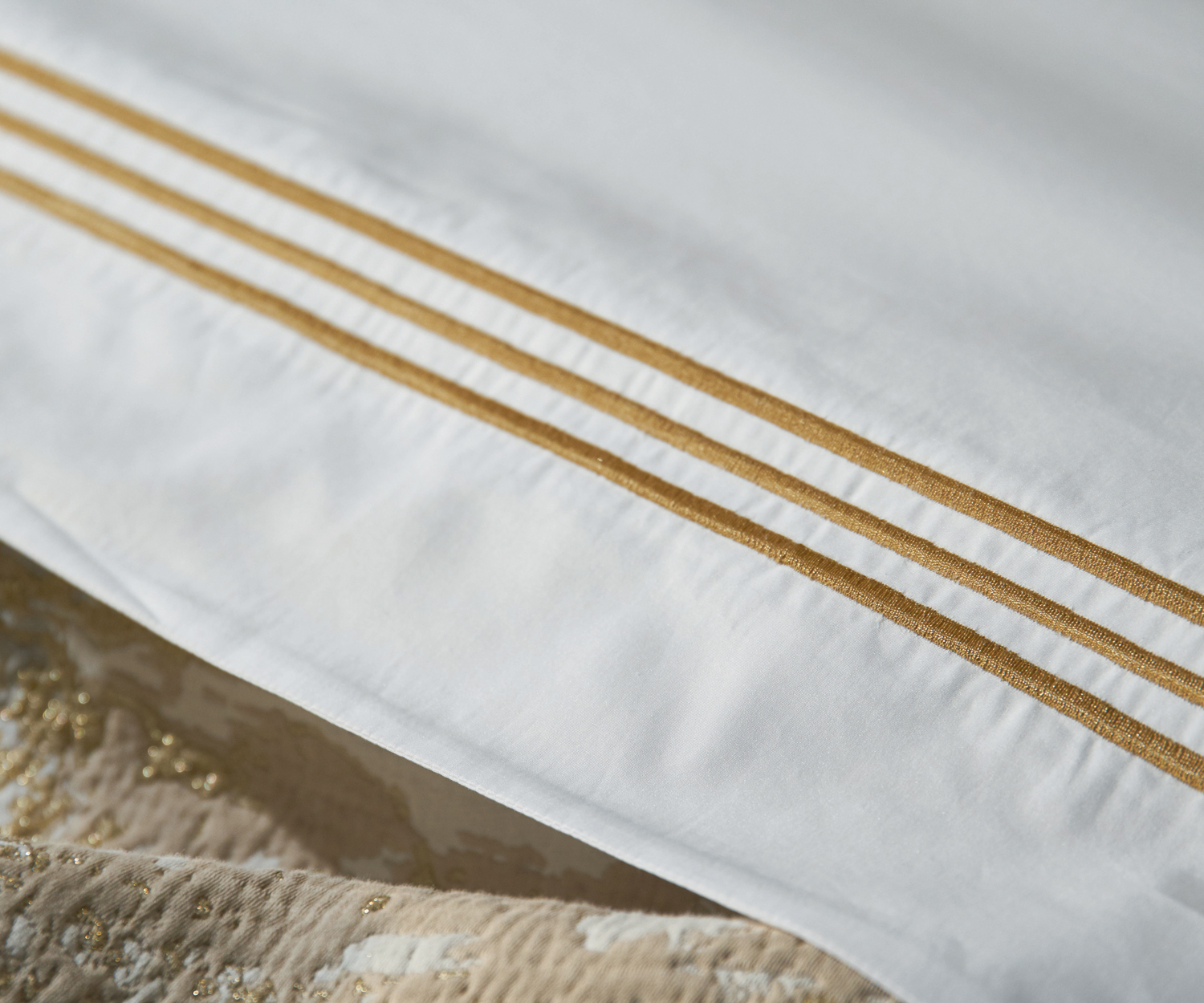 Celso-RAM-Bourdon Celso de Lemos RAM Satin Bettwäsche Bourdon bestickt