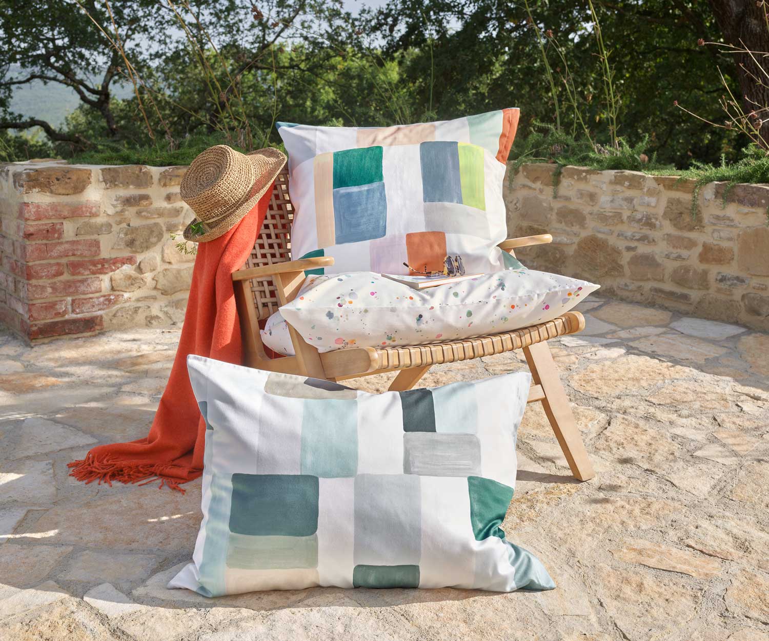 Schlossberg MIKA GRIS/ORANGE Bed Linen - Satin