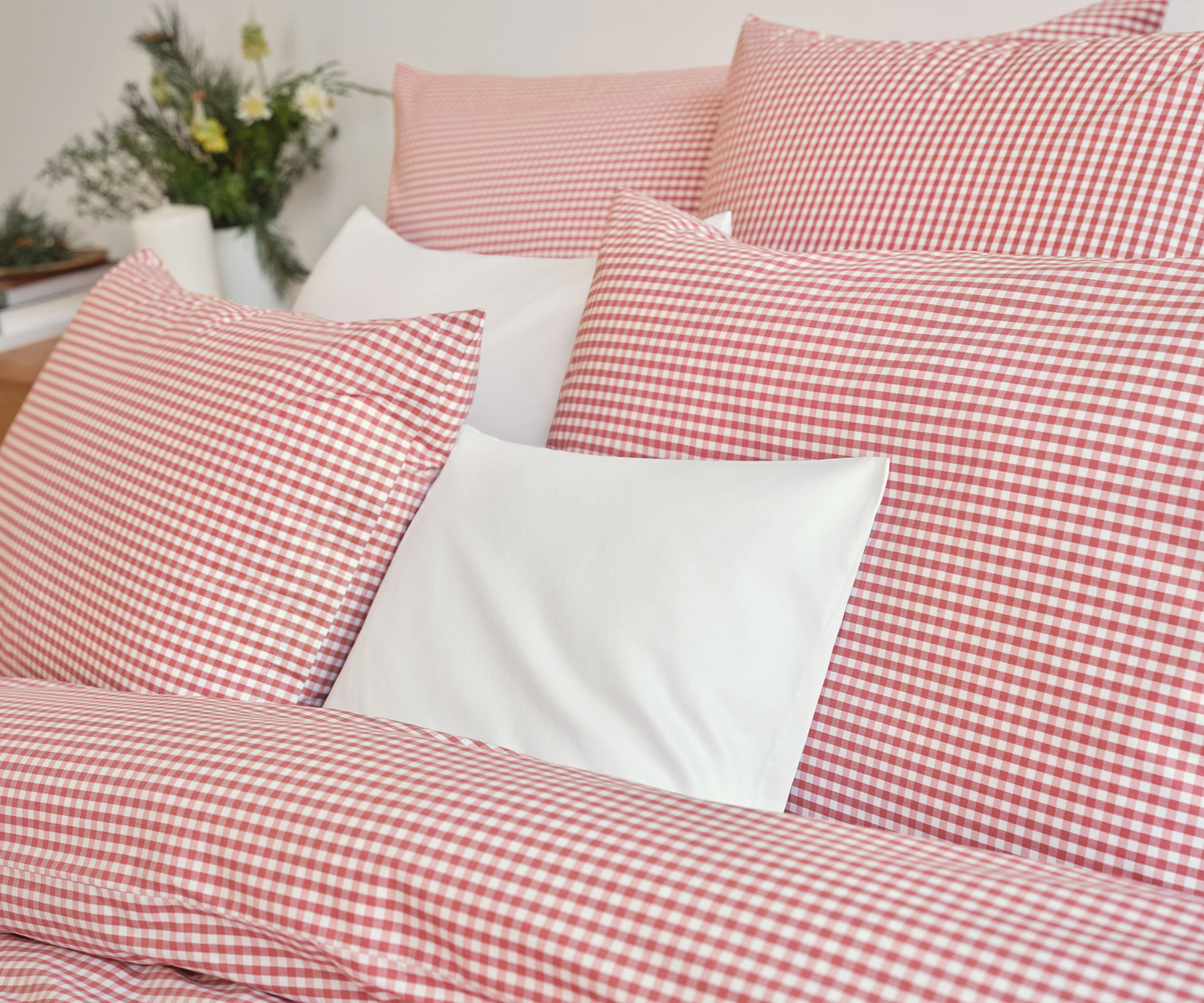 Schlossberg-Bettwaesche_HW24_ANDRIN_rouge_Kissen Schlossberg ropa de cama ANDRIN rouge - Vichy Perkal