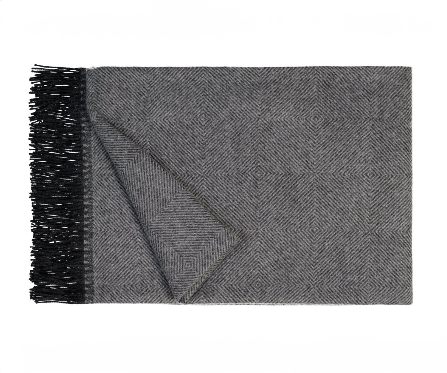 Fischbacher Plaid NOBLE charcoal