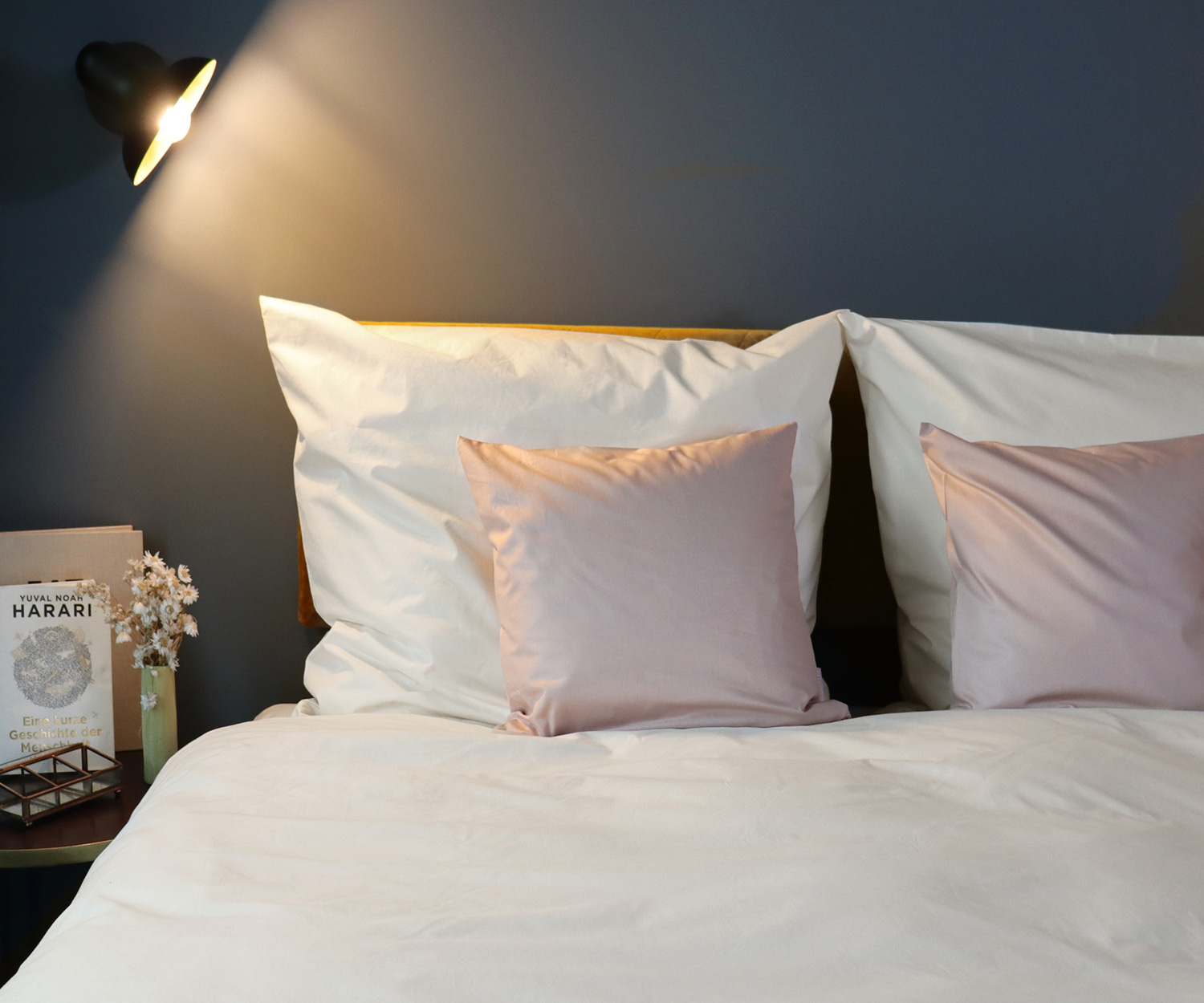 Ropa de cama de percal UNI de Momm - creme