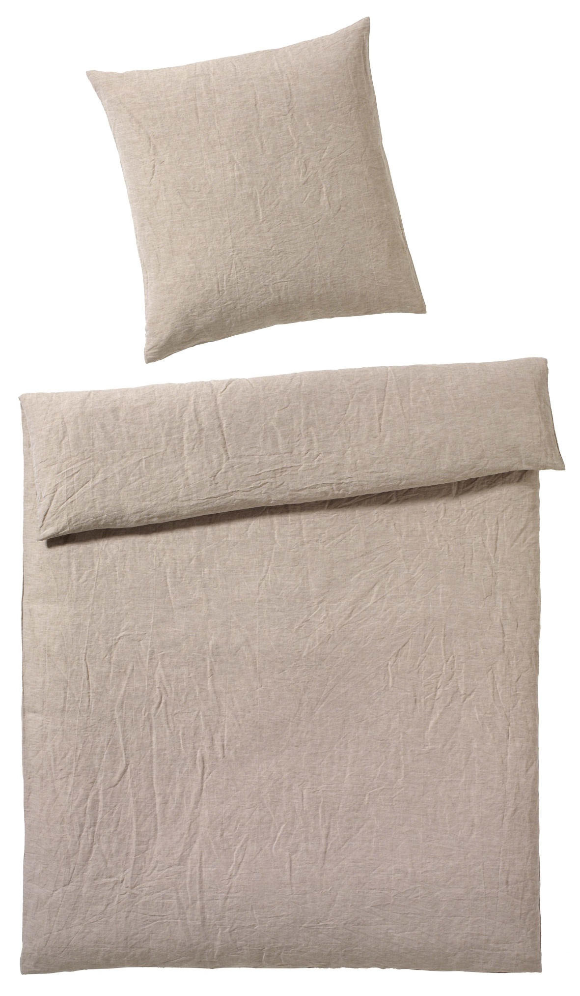 7038-07-Freisteller Elegante BREEZE Bettwäsche Halbleinen - sand